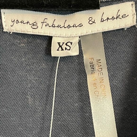 Young Fabulous & Broke Blue Tencel Shirt Dress Long Sleeve Size XS. NWT - Picture 4 of 4